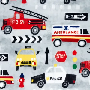 Cuddle® Prints - 1st Responders Multi Digitally Printed Yardage