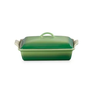 Le Creuset Heritage Covered Rectangular Dish Bamboo Green 33cm