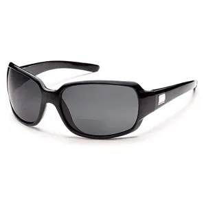 Suncloud Mens Black Frame Grey Polycarbonate Lens Polarized Cookie Reader Sunglasses - S-COPPGYBK150
