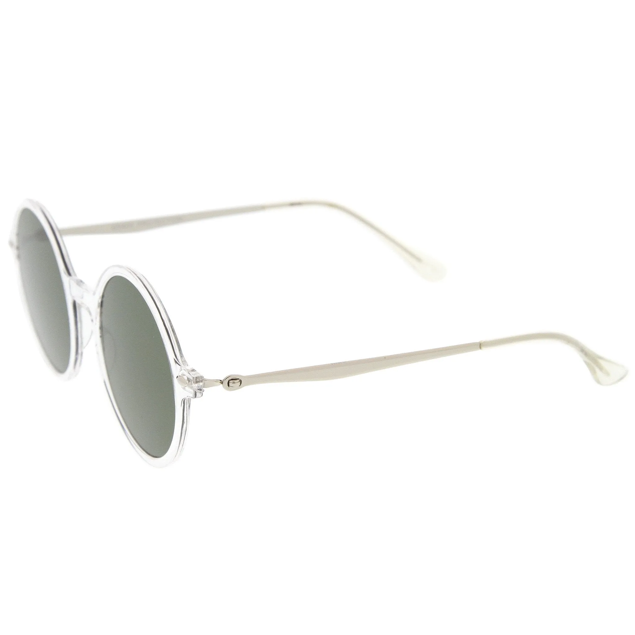 Vintage Dapper Round Flat Lens Sunglasses A745