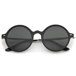 Vintage Dapper Round Flat Lens Sunglasses A745